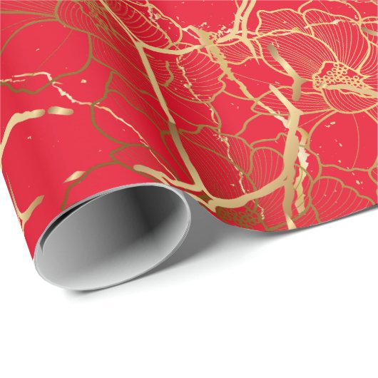 Japanisch Kintsugi. Geschenkpapier (Rolleneckpunkt)