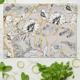 Japanisch Kintsugi. Geschirrtuch