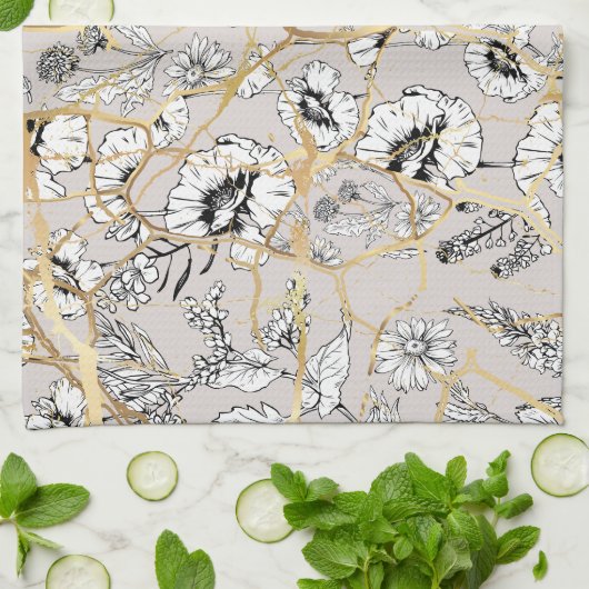 Japanisch Kintsugi. Geschirrtuch (Gefaltet)