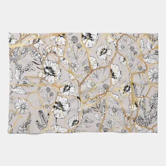 Japanisch Kintsugi. Geschirrtuch (Horizontal)