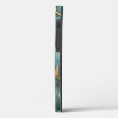 Japanisch Kintsugi Türkis & Gold Case-Mate iPhone Hülle (Rückseite / Links)