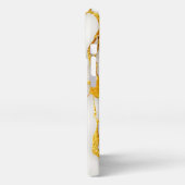 Japanisch Kintsugi White Gold iPhone Hülle (Linke Seite)