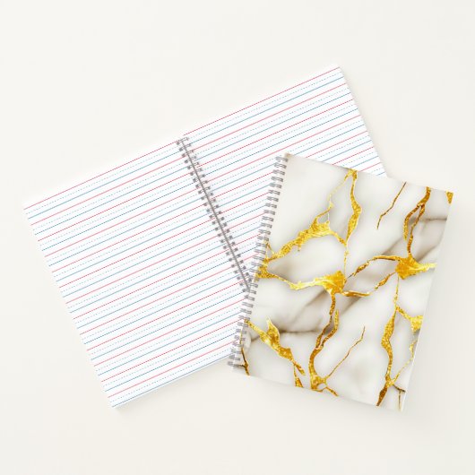 Japanisch Kintsugi White Gold Notizblock (Innenseite)