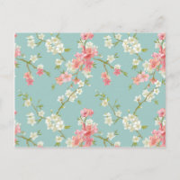 Japanisch, Kirschblüte, Türkis, Weiß, Rosa, floral