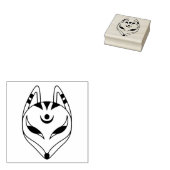 Japanisch Kitsune Fox Maske Gummistempel (Stempel)