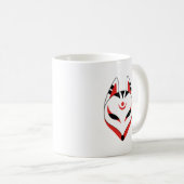 Japanisch Kitsune Fox Maske Kaffeetasse (VorderseiteRechts)