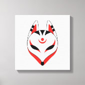 Japanisch Kitsune Fox Maske Leinwanddruck (Vorderseite)