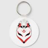 Japanisch Kitsune Fox Maske Schlüsselanhänger (Rückseite)