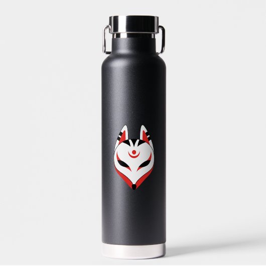 Japanisch Kitsune Fox Maske Trinkflasche (Vorne)