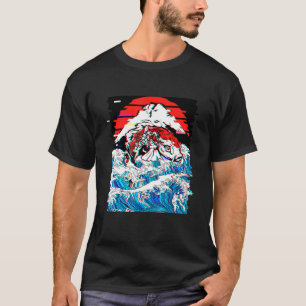 Japanisch Koi Fisch Vaporwave Japan Kanagawa Wave  T-Shirt