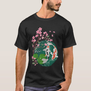 Japanisch Koi Fish Cherry Blossom Tattoo Inspirier T-Shirt