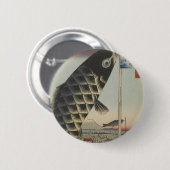 Japanisch Koi Fish Festival Flag Antike Button (Vorne & Hinten)