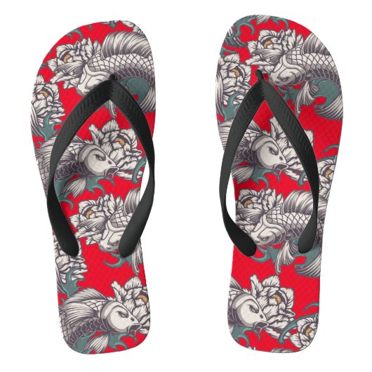 Japanisch Koi Fish Flip Flops Badesandalen (Fußbett)