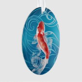 Japanisch Koi Fish Oriental Waves Japan Weihnachte Ornament (Vorderseite)