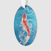 Japanisch Koi Fish Oriental Waves Japan Weihnachte Ornament (Vorderseite)