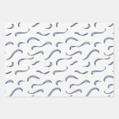 Japanisch KOI FISH weiß und blau Geschenkpapier Set (Vorderseite 2)