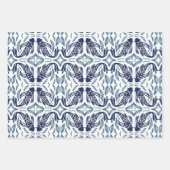 Japanisch KOI FISH weiß und blau Geschenkpapier Set (Vorderseite 3)