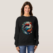 Japanisch Koi Fish Yin Yang Sweatshirt (Vorne ganz)