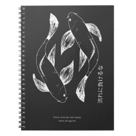 Japanisch Koi Personalisiert Minimalistisch Notizblock