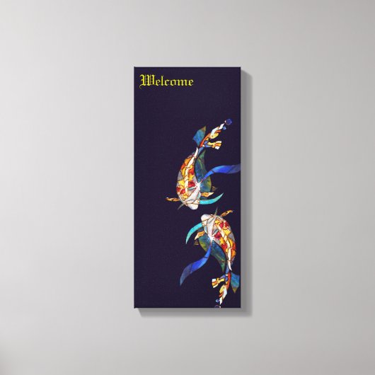 Japanisch Koi Wedding Lovers Canvas Print Leinwanddruck (Vorderseite)