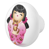 Japanisch Kokeshi Doll Keramikknauf (Rechts)