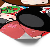 Japanisch Kokeshi Doll - Print Poster (Ecke)
