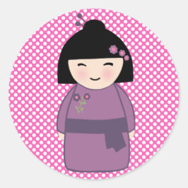 Japanisch Kokeshi Doll Sticker