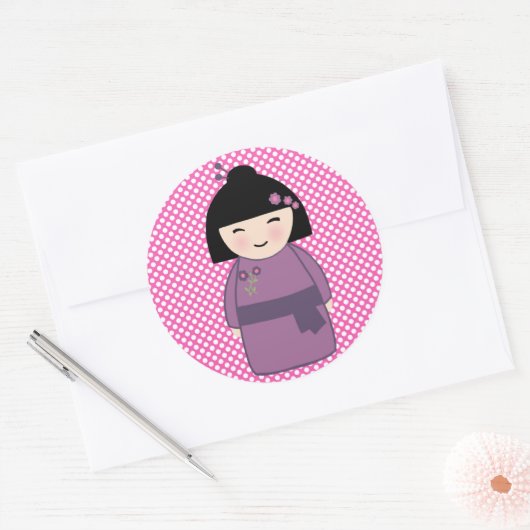 Japanisch Kokeshi Doll Sticker (Umschlag)