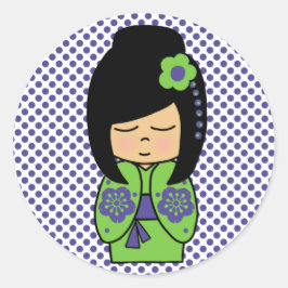 Japanisch Kokeshi Doll Sticker