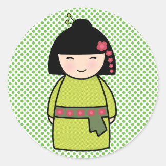 Japanisch Kokeshi Doll Sticker