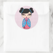 Japanisch Kokeshi Doll Sticker (Tasche)