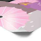 Japanisch Kokeshi Dolls Black Fotodruck (Ecke)