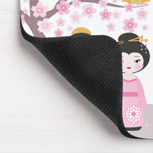Japanisch Kokeshi Dolls Mousepad (Ecke)