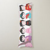 Japanisch Kokeshi Dolls Seitenschläferkissen (Rückseite (Vertikal))