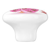 Japanisch Kokeshi Liebe Doll Keramikknauf (Seitenansicht)