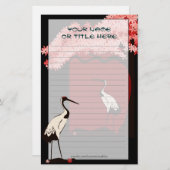 Japanisch-Krangeschosse Briefpapier (Vorne/Hinten)