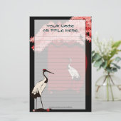 Japanisch-Krangeschosse Briefpapier (Stehend Vorderseite)