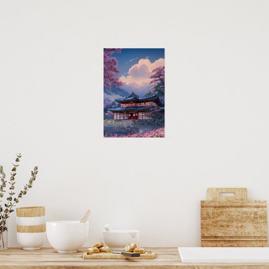 Japanisch Lakeside Haven Poster (Küche)