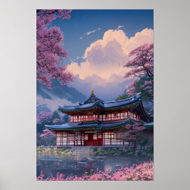 Japanisch Lakeside Haven Poster