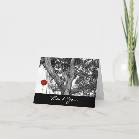 Japanisch Lanatern geklappt Danke Karte (Vorderseite)