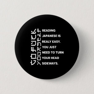 Japanisch lesen ist wirklich leichtes Shirt Studen Button