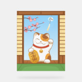 Japanisch Lucky Calico Cat, Maneki Neko Acrylschild (Vorderseite)