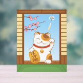 Japanisch Lucky Calico Cat, Maneki Neko Acrylschild (Neutral)