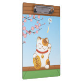 Japanisch Lucky Calico Cat, Maneki Neko Klemmbrett (Rechts)