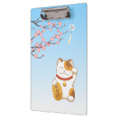 Japanisch Lucky Calico Cat, Maneki Neko Klemmbrett (Links)