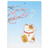 Japanisch Lucky Calico Cat, Maneki Neko Klemmbrett (Rückseite)