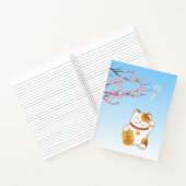 Japanisch Lucky Calico Cat, Maneki Neko Notizblock (Innenseite)