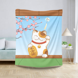 Japanisch Lucky Calico Cat, Maneki Neko Sherpadecke