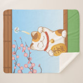 Japanisch Lucky Calico Cat, Maneki Neko Sherpadecke (Vorderseite (Horizontal))