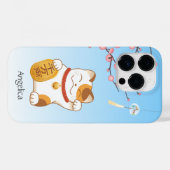 Japanisch Lucky Cat, Calico Maneki Neko Case-Mate iPhone Hülle (Rückseite (Horizontal))